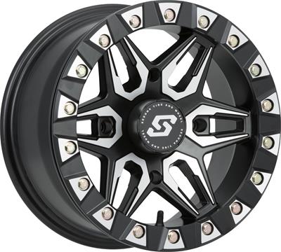 Sedona Tire and Wheel Split Six Machined Satin Black Beadlock Wheels - 5701242
