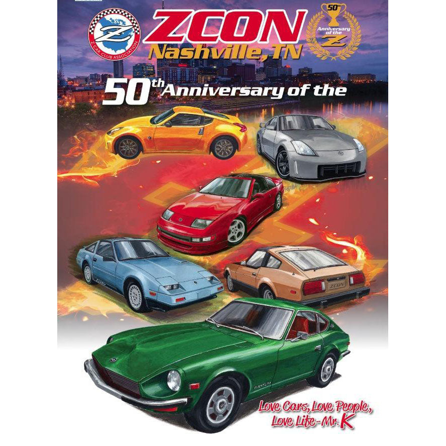 ZCON 2020 "50th Anniversary of the Z" Celebration - Nashville, TN - 24" x 36" Size