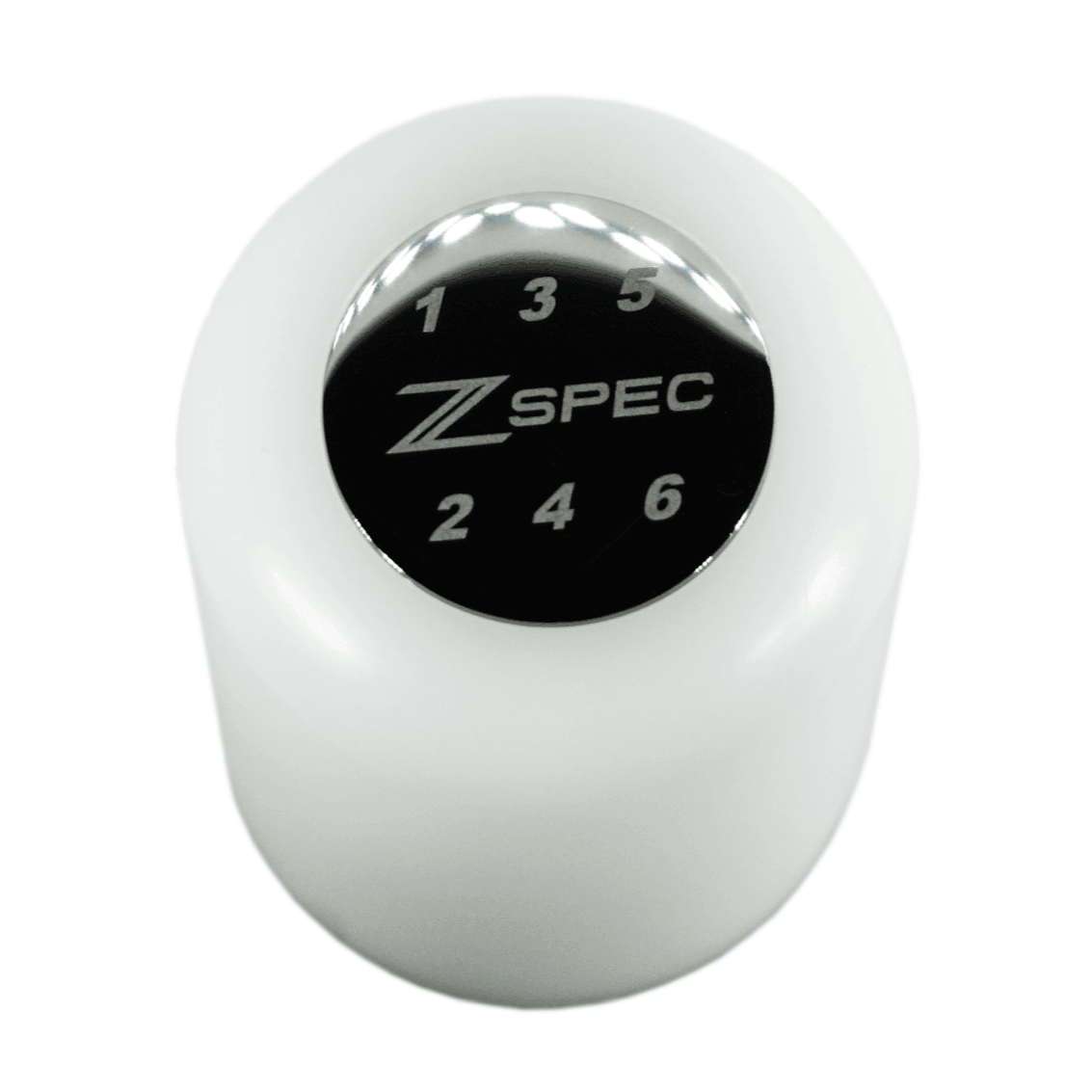 ZSPEC Shift Knob, M12-1.25, Delrin & Stainless, 6-Speed Shift Pattern Coin