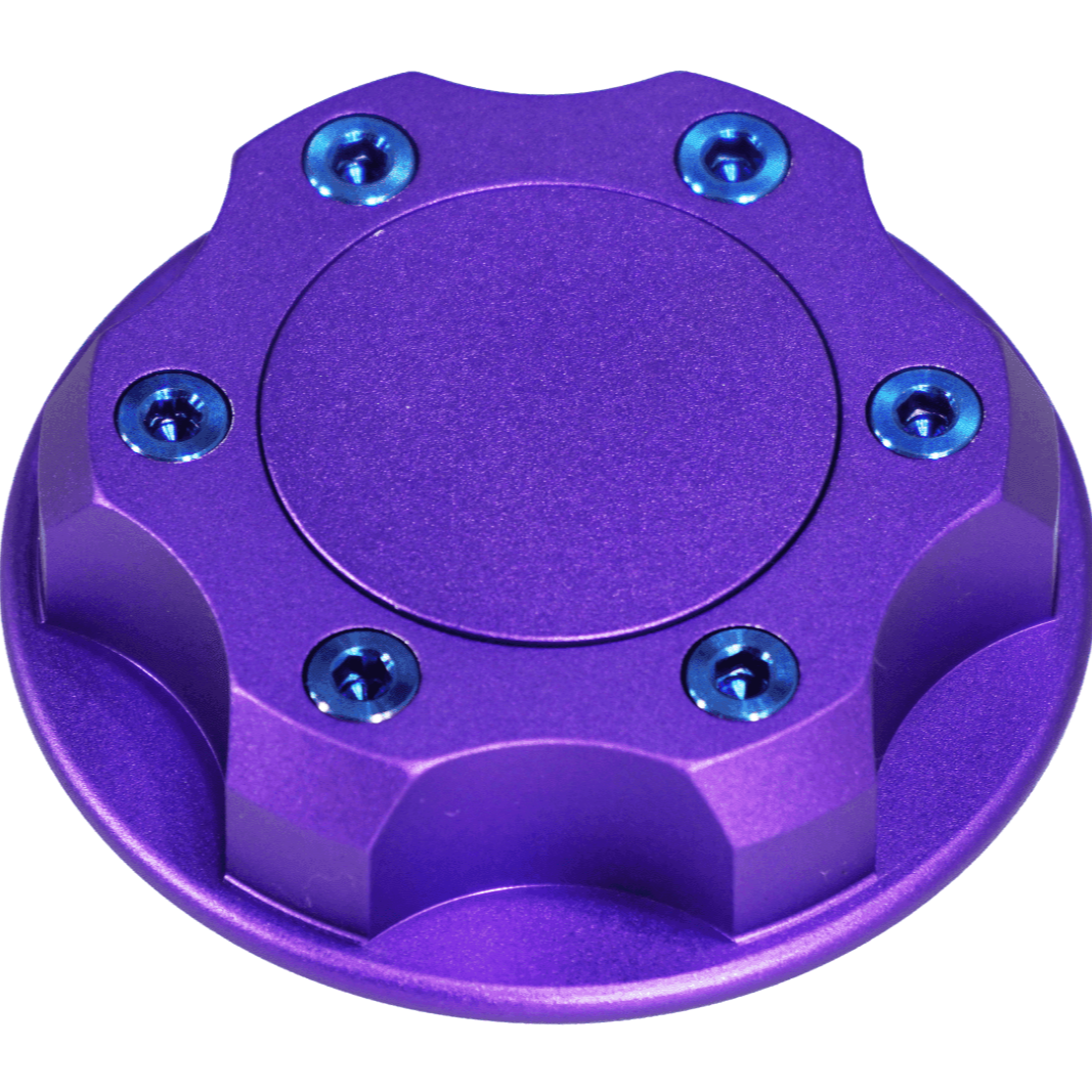 ZSPEC Billet Oil Filler Cap for Nissan/Infiniti/Datsun, Purple Cap w/ Titanium Accents