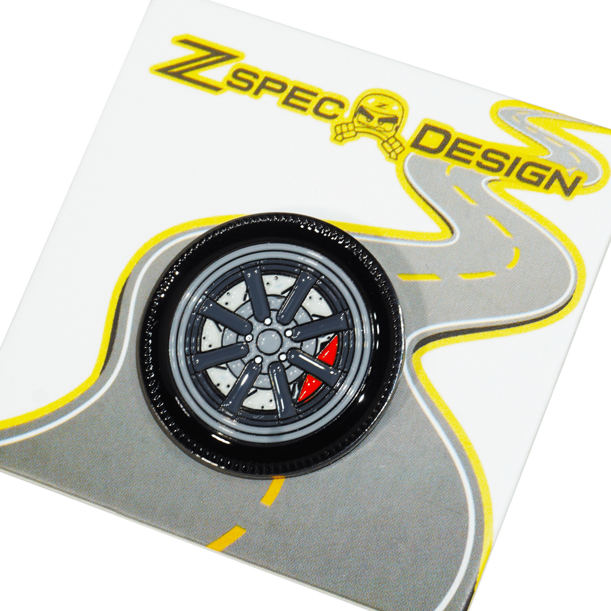 ZSPEC Wheel Pin - JDM Classic Design - great for Lapels, Hats, Backpacks