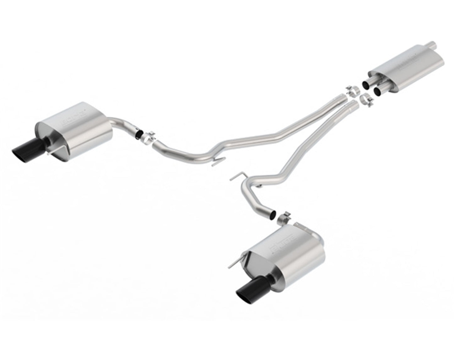 2015-2019 Ford Mustang 2.3L EcoBoost Cat-Back Exhaust System EC-Type Approved Touring