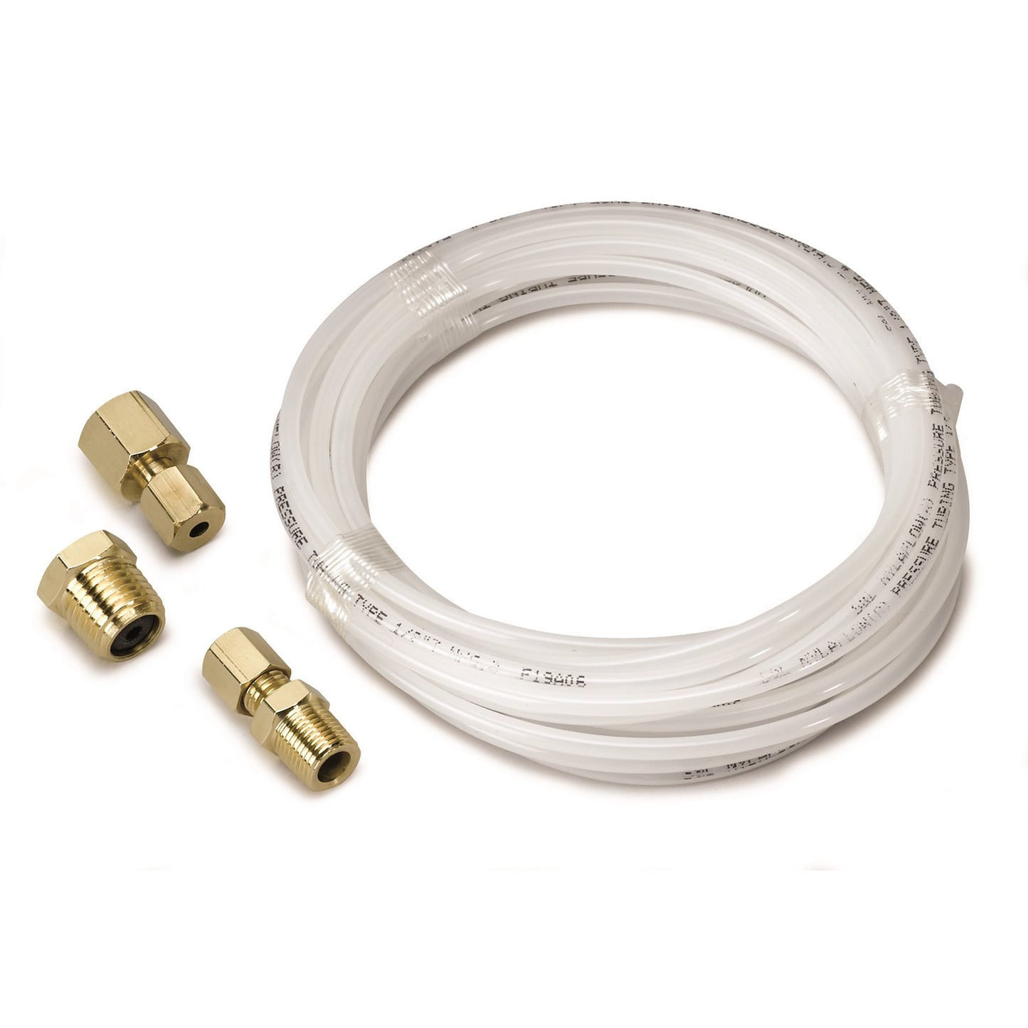 TUBING NYLON 1/8 In. 12FT. LENGTH INCL. 1/8 In. NPTF BRASS COMPRESSION FITTINGS