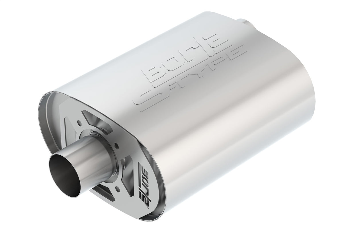 Borla CrateMuffler Muffler Ford Coyote 5.0L V8 Moderate Output 2.5in Offset Inlet/ 2.5in Center...