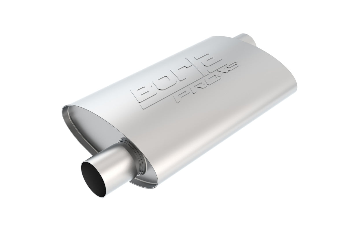 Borla ProXS Muffler 2in Offset Inlet/ 2in Center Outlet 4in X 9.5in Oval X 14in Long Body