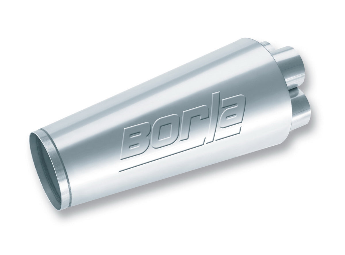Borla XR-1(r) Multi-Core Racing Muffler Shorty Collector Quad 2.125in Inlet/ 3.5in Outlet 6.25in...