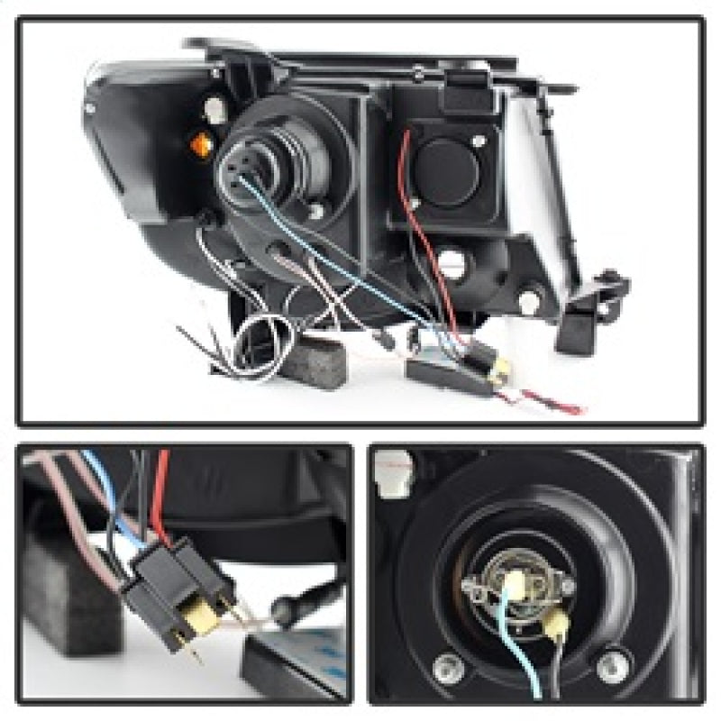 FR SPORT Spyder Toyota Tacoma 05-11 Projector Headlights CCFL Halo LED Blk Smke...