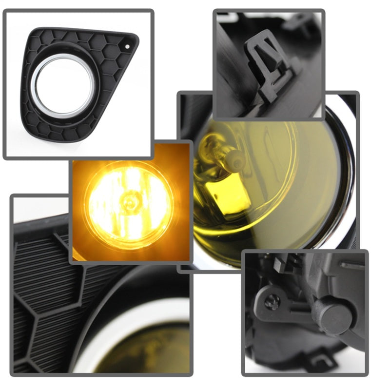SPYDER Honda Accord 2013-2015 2Dr OEM Fog Lights W/Switch- Yellow FL-HA2013-2D-Y 5079862