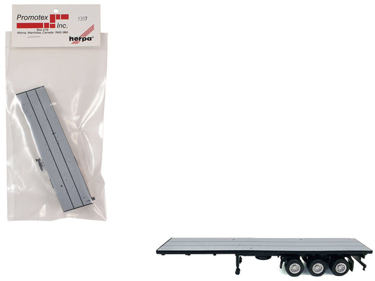 Rapid Vehicles 40ft 3-Axle Flatbed Trailer Gray Top 1/87 (HO) Plastic Model by Promotex  free...