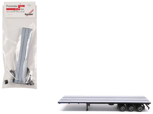 Rapid Vehicles 48ft 3-Axle Flatbed Trailer Gray Top 1/87 (HO) Plastic Model by Promotex  free...