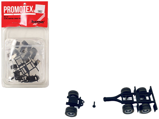 Rapid Vehicles Lowboy Dual Axle Booster with Integrated Rear Axle and Fenders (2 Sets) 1/87 (HO)...