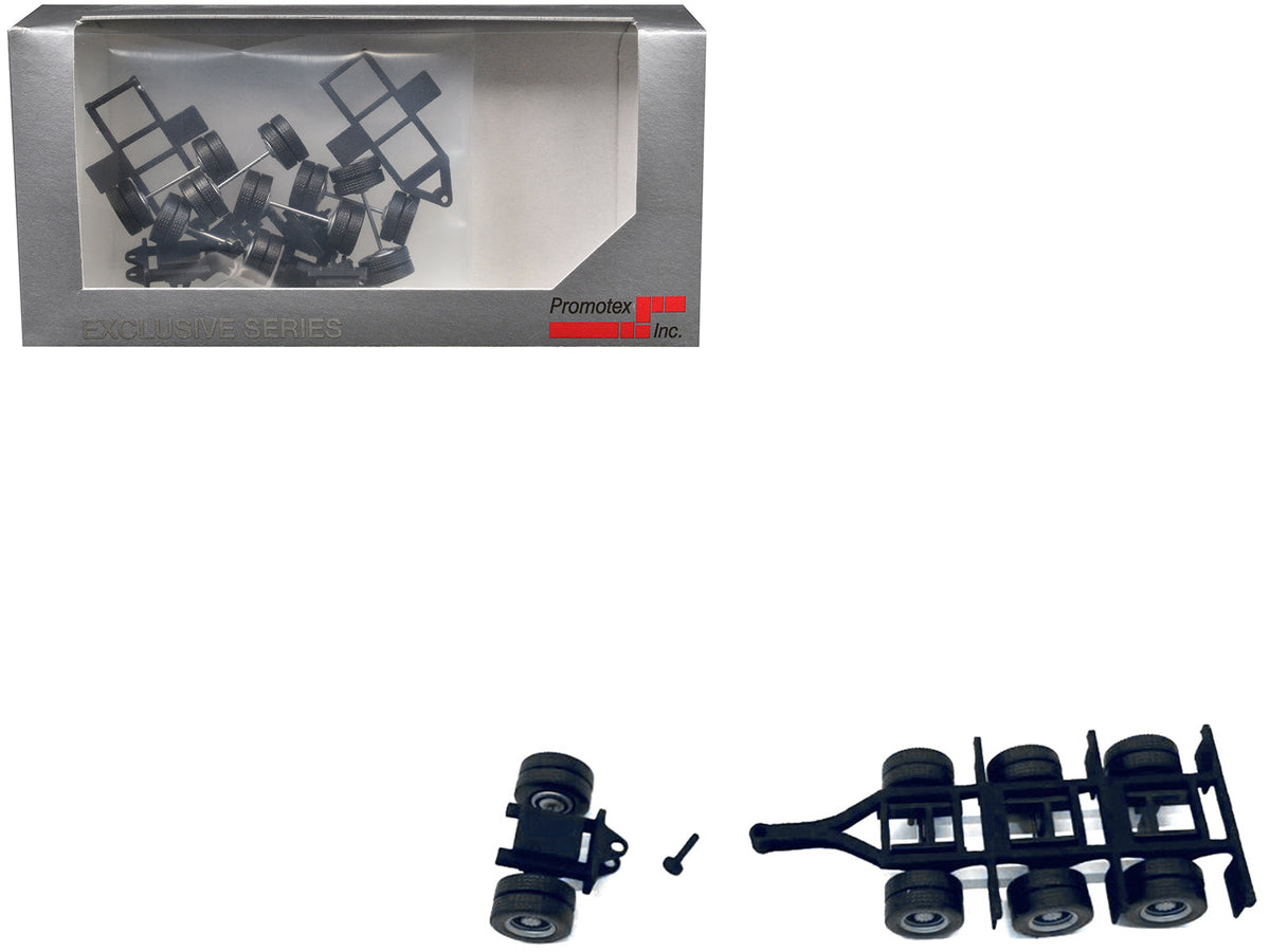 Rapid Vehicles Lowboy Tri-Axle Booster with Integrated Rear Axle and Fenders (2 Sets) 1/87 (HO)...