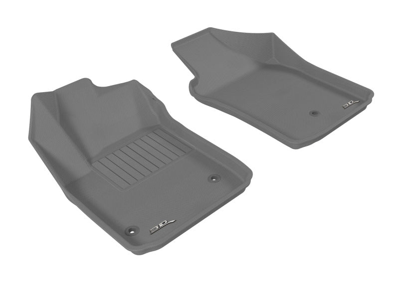 3D MAXpider 2012-2019 Fiat 500/500E Kagu 1st Row Floormat - Gray L1FA00311501