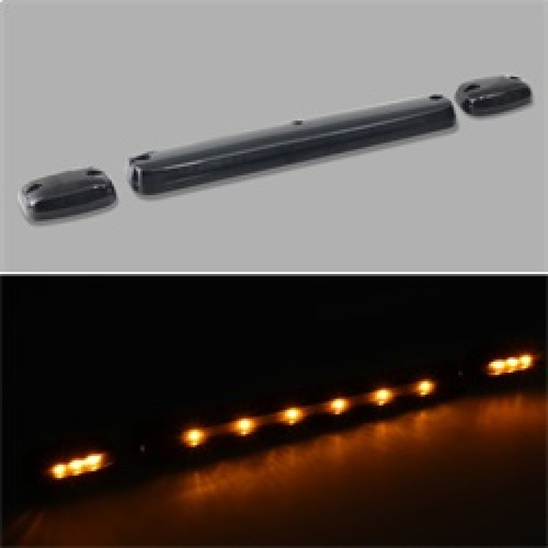 FR SPORT SPYDER Xtune Chevy Silverado 07-13 Amber LED Cab Roof Lights Smoke ACC-LED-CS07-CR-SM...