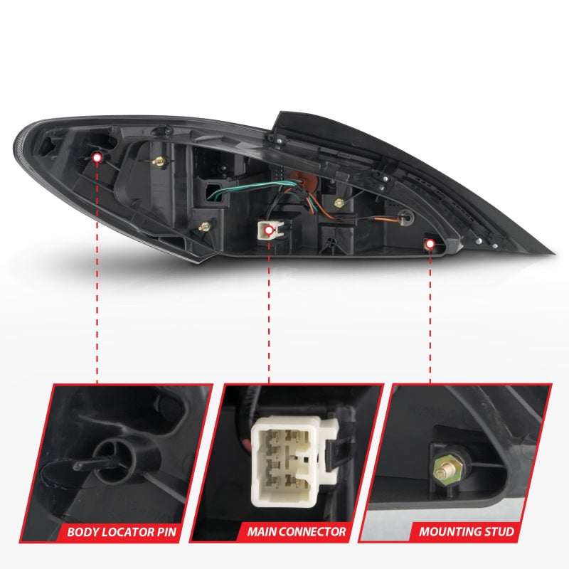 Anzo 2010-2013 Hyundai Genesis LED Taillights Red/Clear