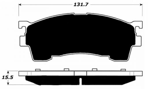 Porterfield Brake Pads for 2001 MAZDA PROTEGE 2.0L MP3