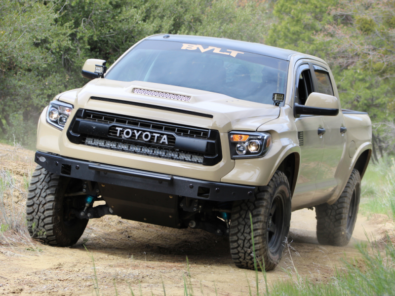 Cali Raised LED Cali Raised 14-21 Toyota Tundra 42 Hidden Grille Curved Led Light Bar Brackets Kit - No One Light B CR3140