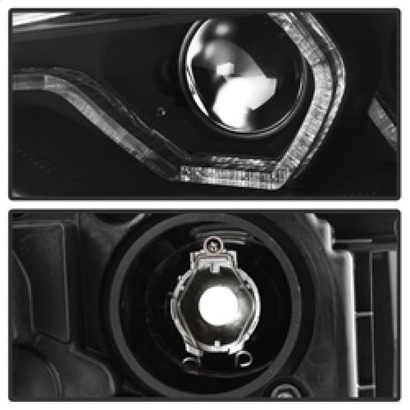FR SPORT Spyder 12-14 BMW F30 3 Series 4DR Projector Headlights - LED DRL - Black...