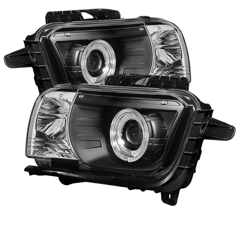 FR SPORT Spyder Chevy Camaro 10-13 Projector Headlights Dual Halo LED Halo Blk High/...