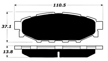 Porterfield Brake Pads for 2014 SUBARU LEGACY SEDAN 2.5i