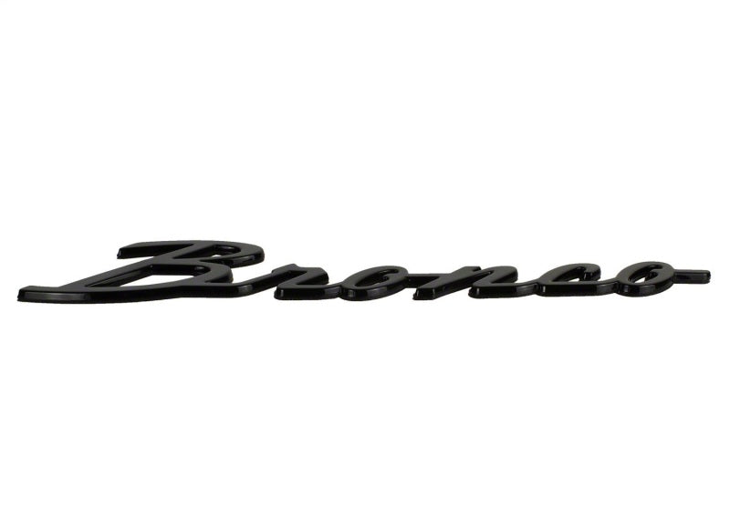 Ford Racing 21-24 Bronco Classic Script Fender Badge Kit - Gloss Black M-1447-BSGS