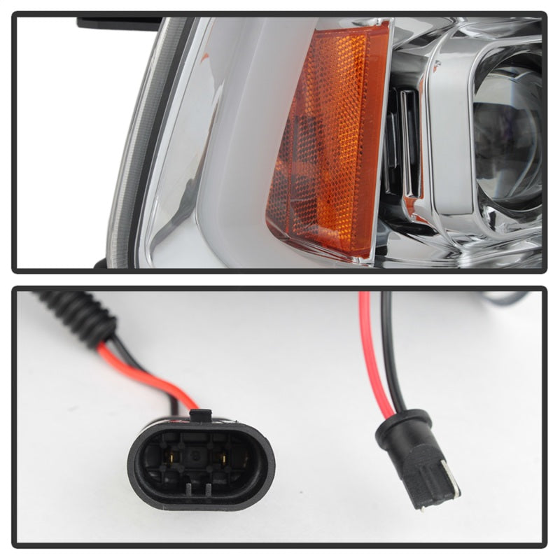 Spyder Dodge Charger 06-10 Projector Headlights - LED Light Bar - Chrome PRO-YD-DCH05V2-LB-C 5085238