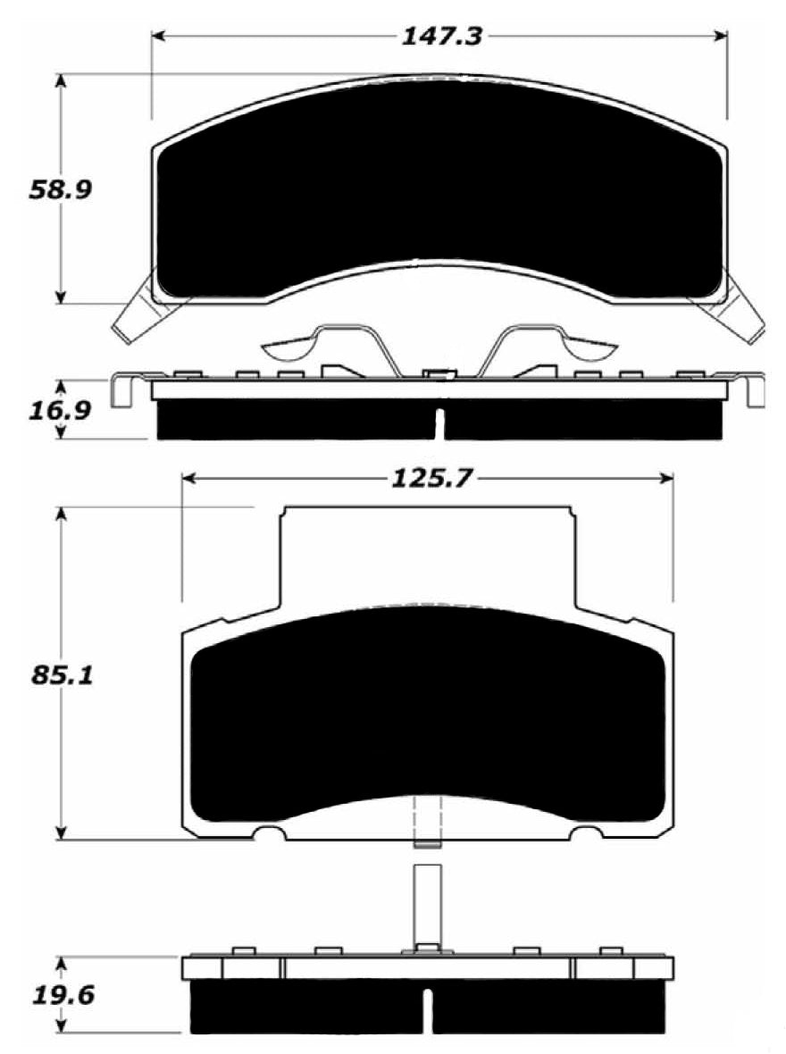 Porterfield Brake Pads for 1995 DODGE RAM 3500 2WD
