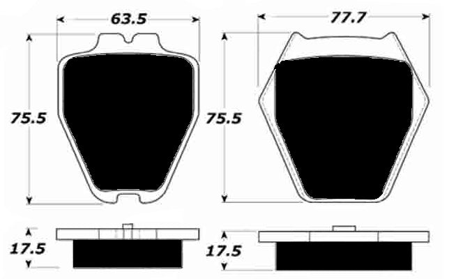 Porterfield Brake Pads for 1999 AUDI S4
