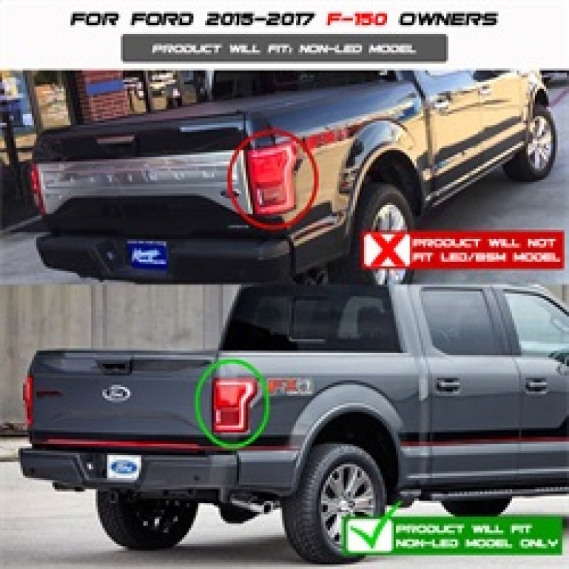 Spyder Ford F150 2015-2017 Light Bar LED Tail Lights - Black Smoke ALT-YD-FF15015-LBLED-BSM 5083685