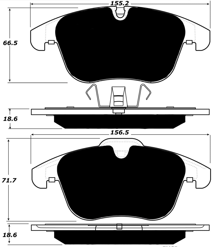 Porterfield Brake Pads for 2009 VOLVO XC70 AWD T6 3.0L w/300mm Front Disc