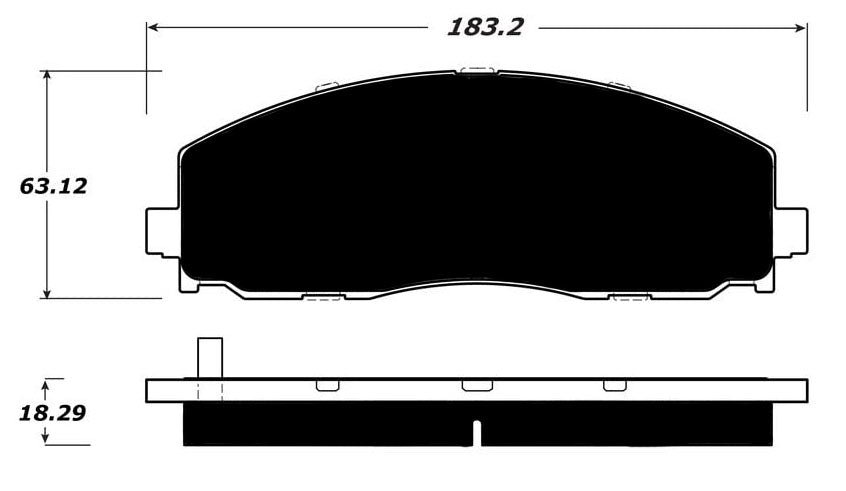 Porterfield Brake Pads for 2012 DODGE JOURNEY 330mm Front or 328mm Rear Discs