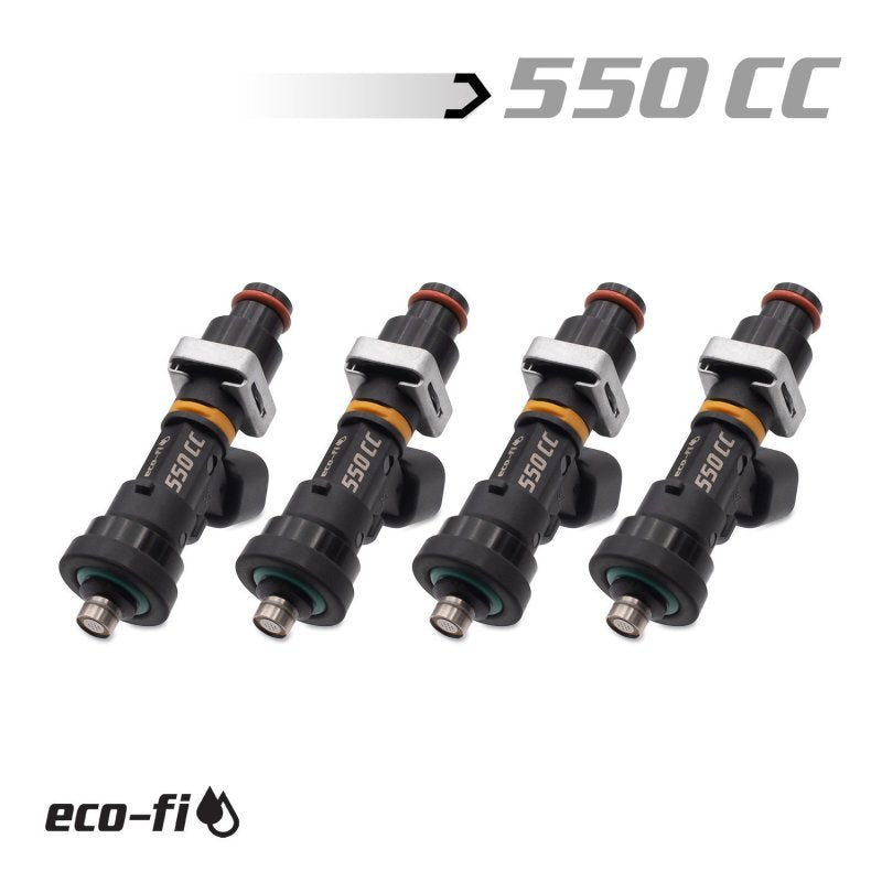 FR SPORT BLOX Racing Eco-Fi Street Injectors 550cc/min w/1/2in Adapter Honda B/D/H Series (Set of...