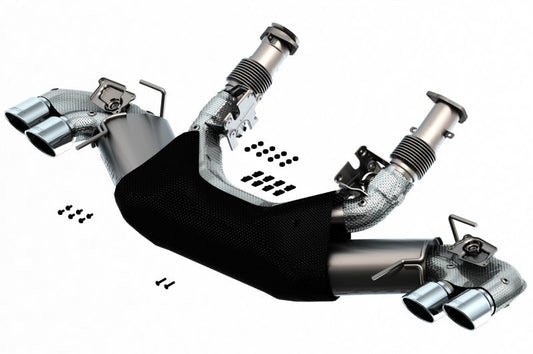 FR SPORT Borla 2020 Chevrolet Corvette C8 6.2L S-Type Exhaust System Dual Round A/C Tips 4inx...