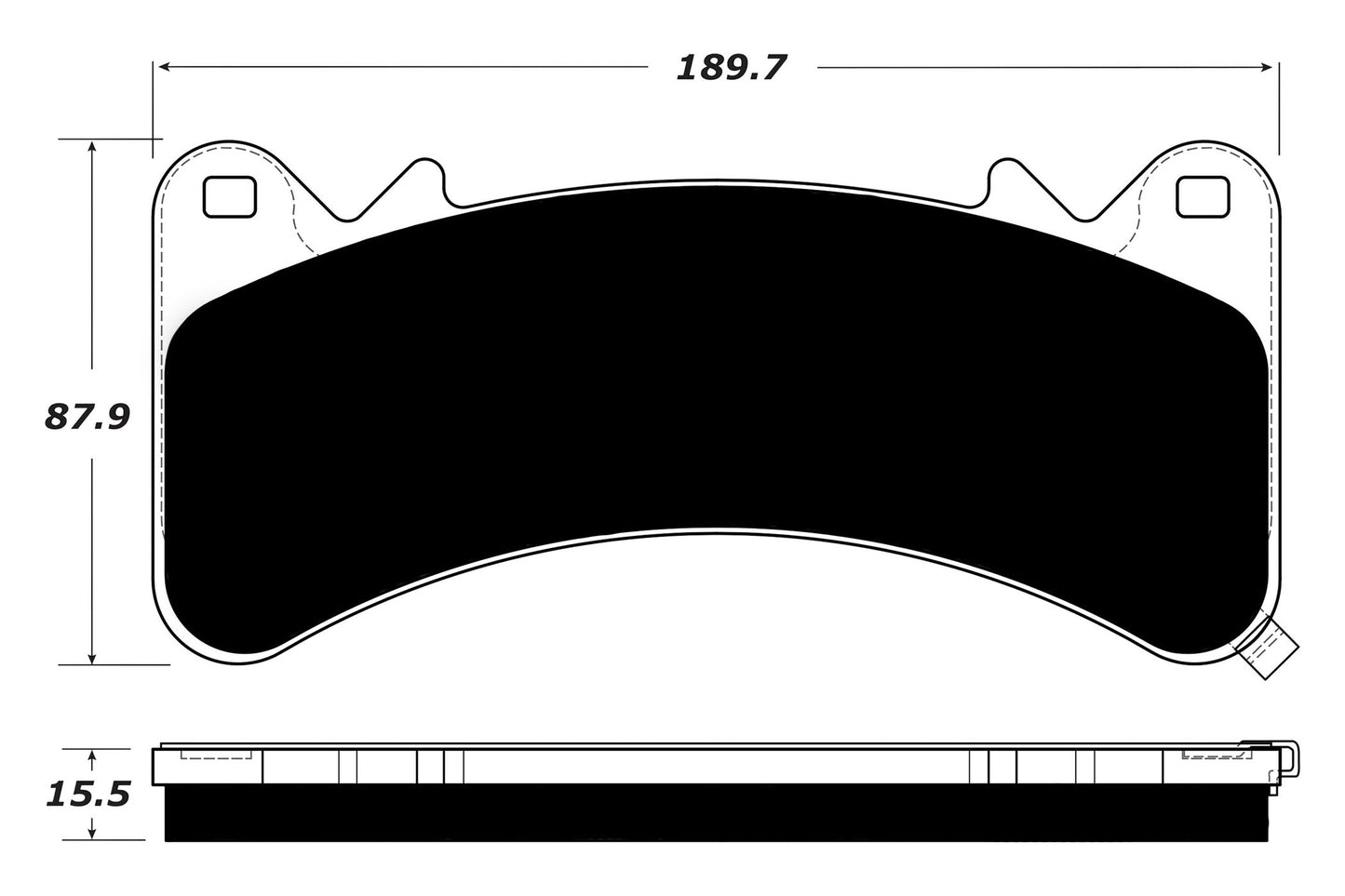 Porterfield Brake Pads for 2015 GMC Yukon 2WD w/6 Piston BBK