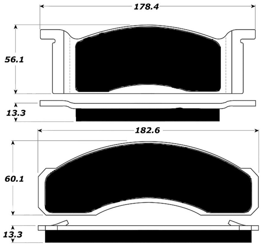 Porterfield Brake Pads for 1968 FORD MUSTANG 302 V8 w/Front Discs