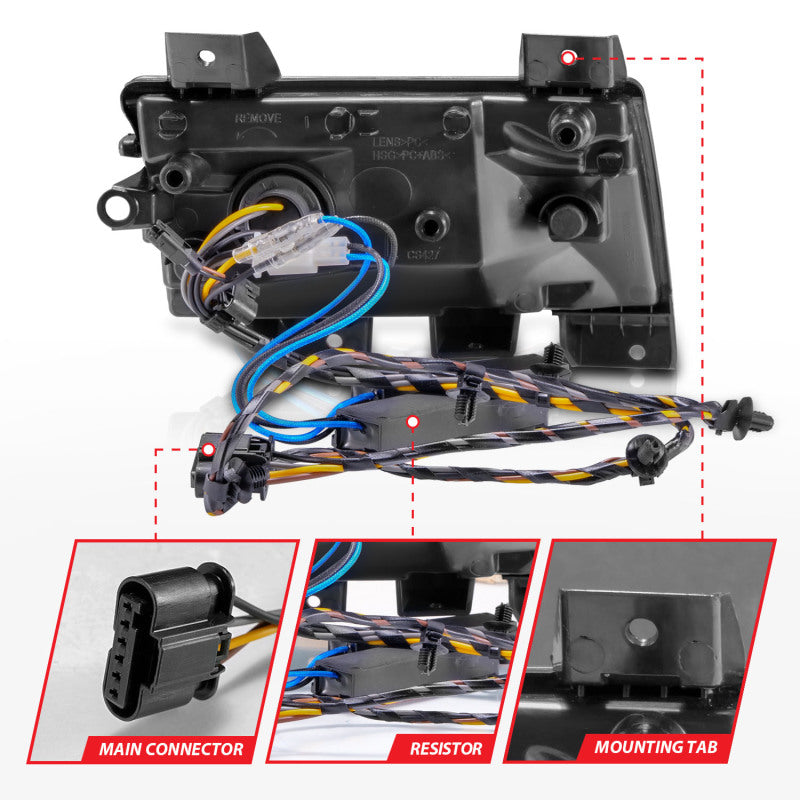 FR SPORT ANZO 2018-2021 Jeep Wrangler LED Side Markers Chrome Housing Smoke Lens w/ Seq. Signal...