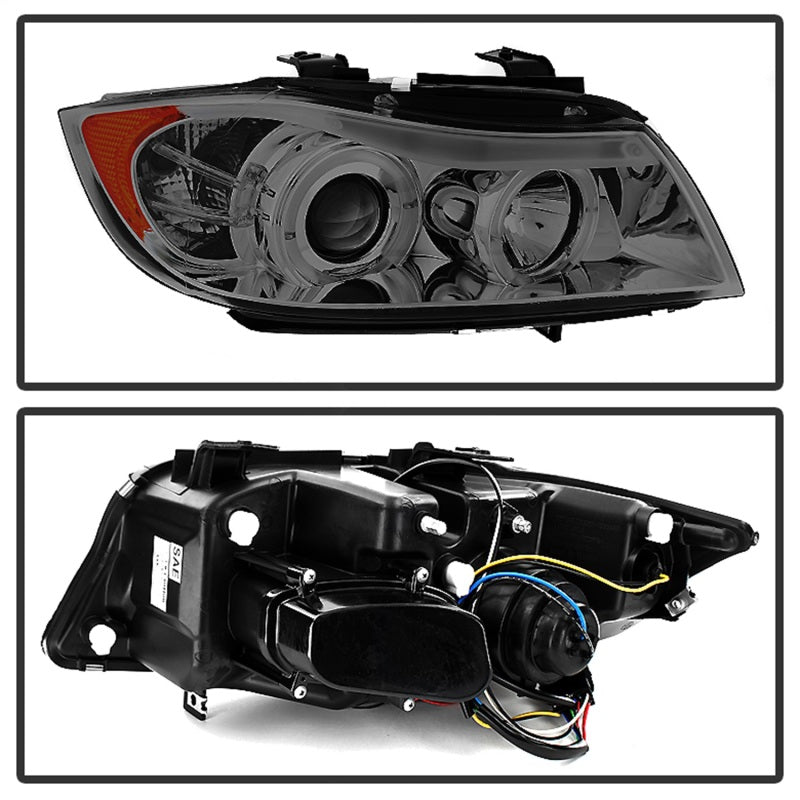 FR SPORT Spyder BMW E90 3-Series 06-08 Projector LED Halo Amber Reflctr Rplc Bulb Smke...