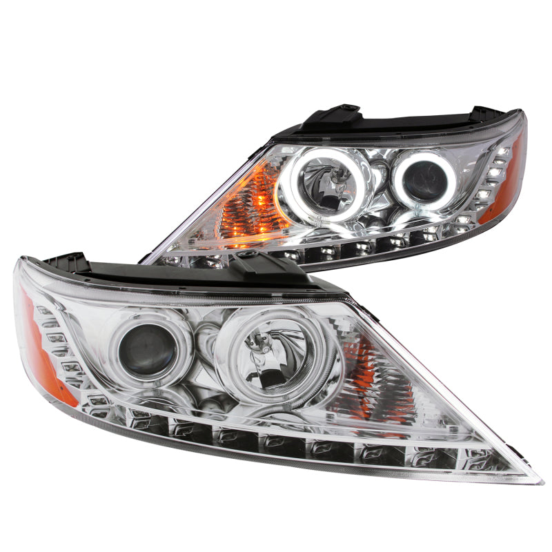 Anzo 2011-2013 Kia Sorento Projector Headlights w/ Halo Chrome (CCFL)