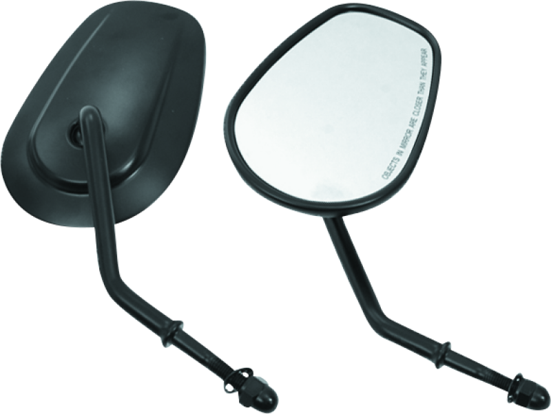 Bikers Choice Tapered Short Stem Mirrors Blk 482009