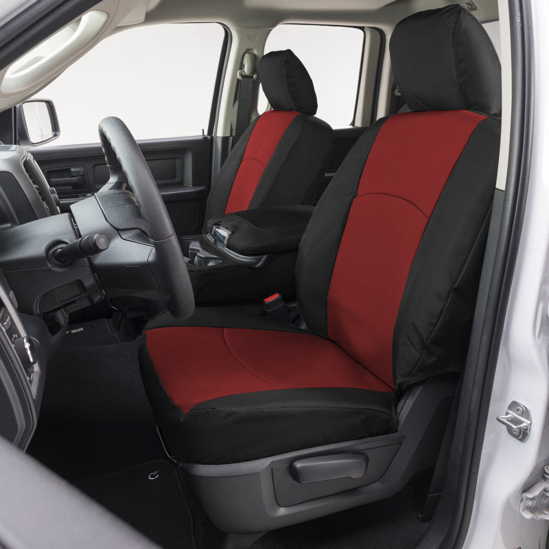 Covercraft 21-25 F150 XL Regular Cab Endura PrecisionFit Custom Front Row Seat Covers - Red/Black GTF4433ABENRB