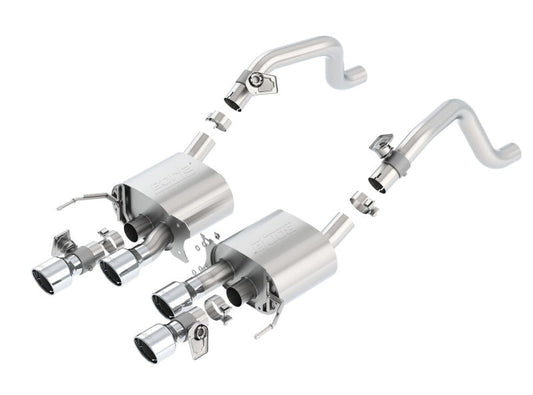 FR SPORT Borla 14-15 Chevy Corvette C7 6.2L RWD w/AFM &NPP S-Type Dual Round Rolled Center Rear...