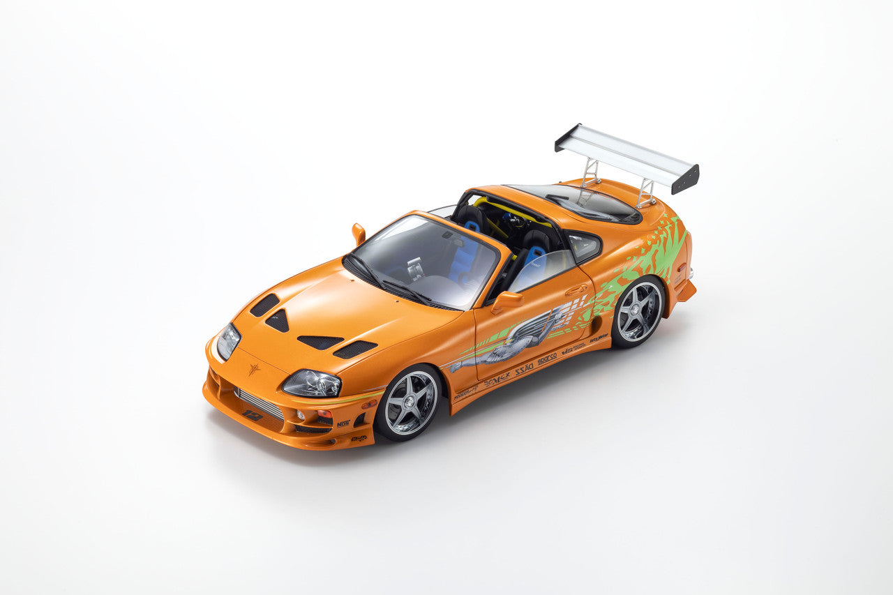Kyosho 1993 Toyota Supra MK4 (A80) "Fast & the Furious" Orange Pearl 1:18