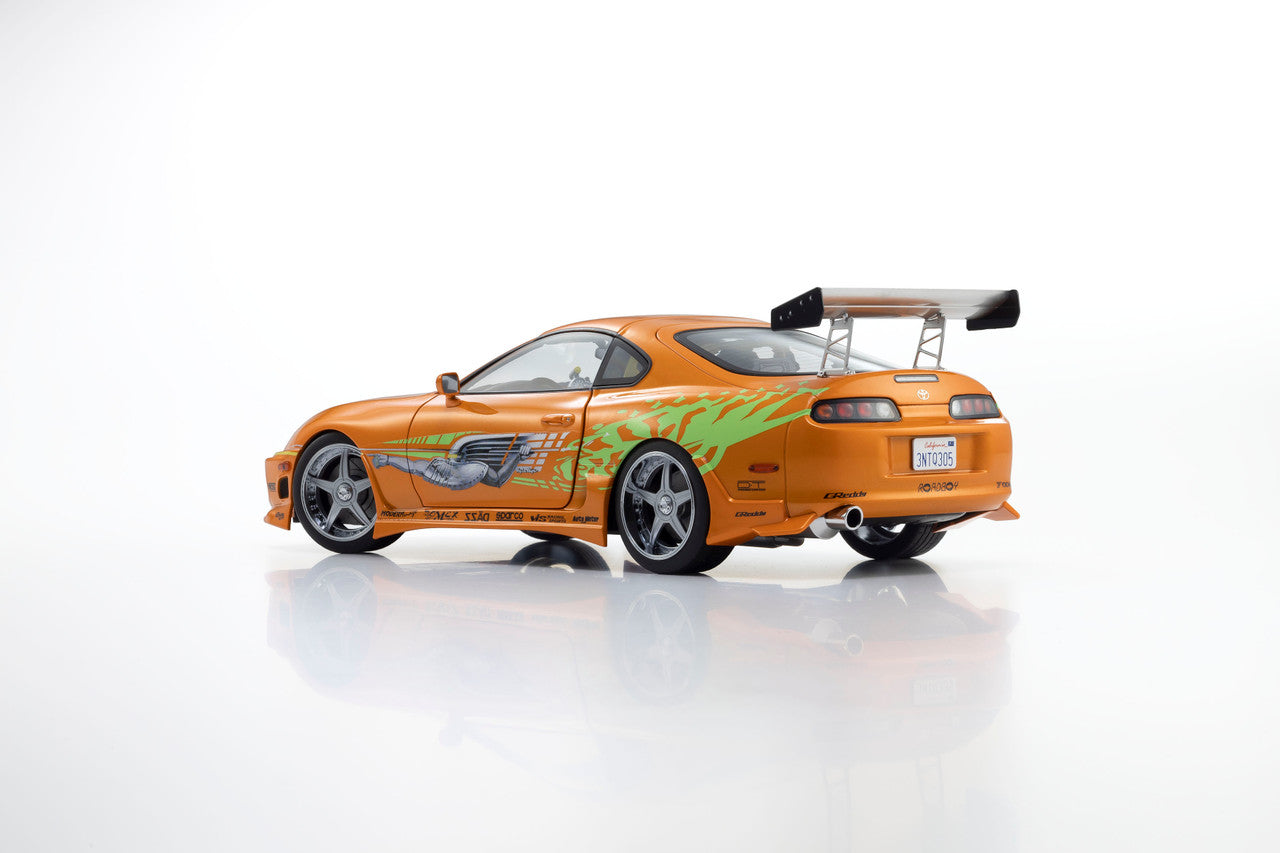 Kyosho 1993 Toyota Supra MK4 (A80) "Fast & the Furious" Orange Pearl 1:18