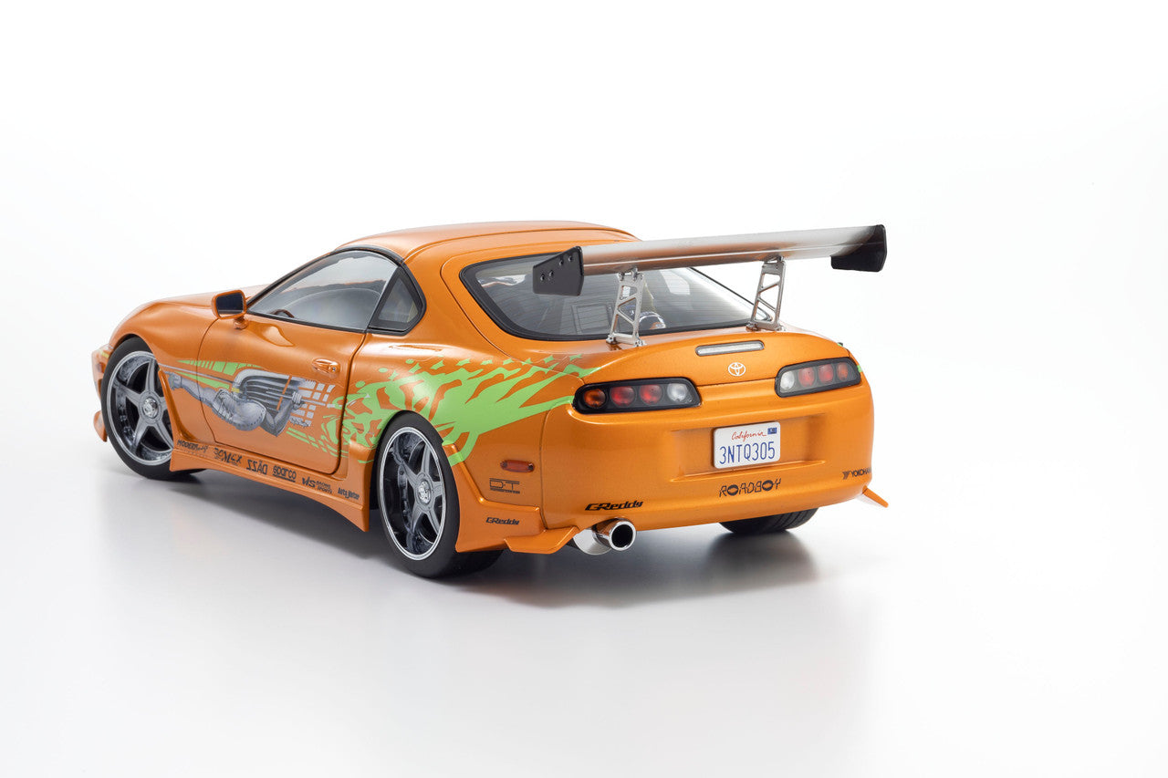 Kyosho 1993 Toyota Supra MK4 (A80) "Fast & the Furious" Orange Pearl 1:18