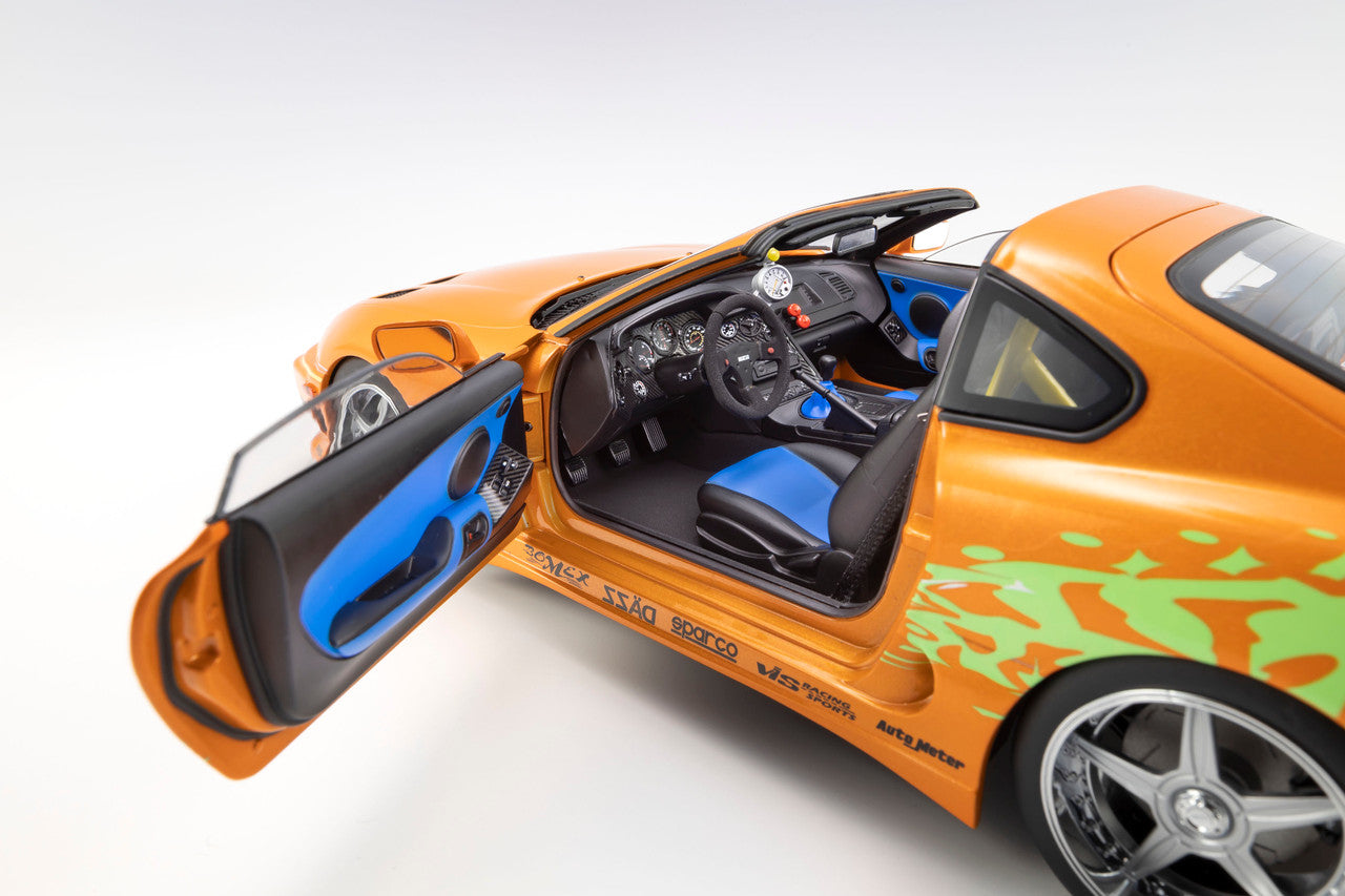 Kyosho 1993 Toyota Supra MK4 (A80) "Fast & the Furious" Orange Pearl 1:18