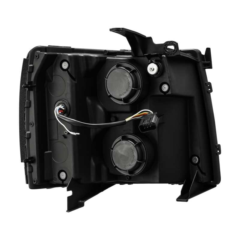 FR SPORT AlphaRex 07-13 Chevy 1500HD NOVA LED Proj Headlights Plank Style Matte Blk w/Activ...