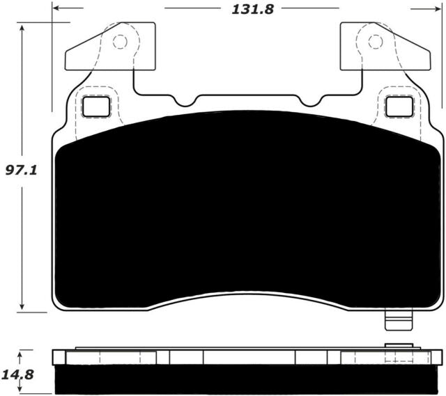Porterfield Brake Pads for 2014 CADILLAC CTS Performance Brakes 345MM AWD