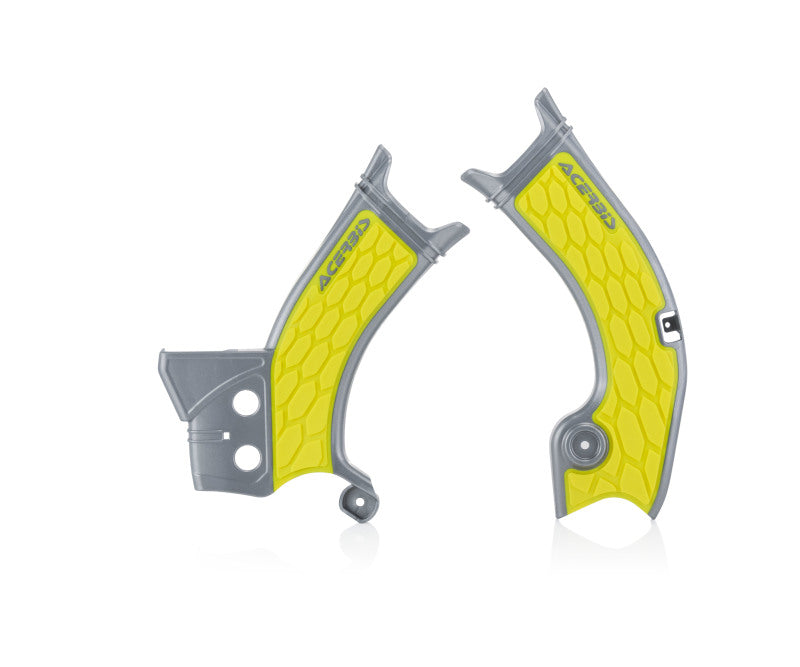 Acerbis 18+ Suzuki RMZ250/ RMZ450 Frame Guards- X-Grip - Black/Yellow 2686601120