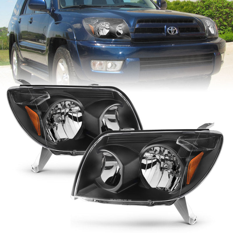 Anzo  2003-2005 Toyota 4Runner Crystal Headlights Black