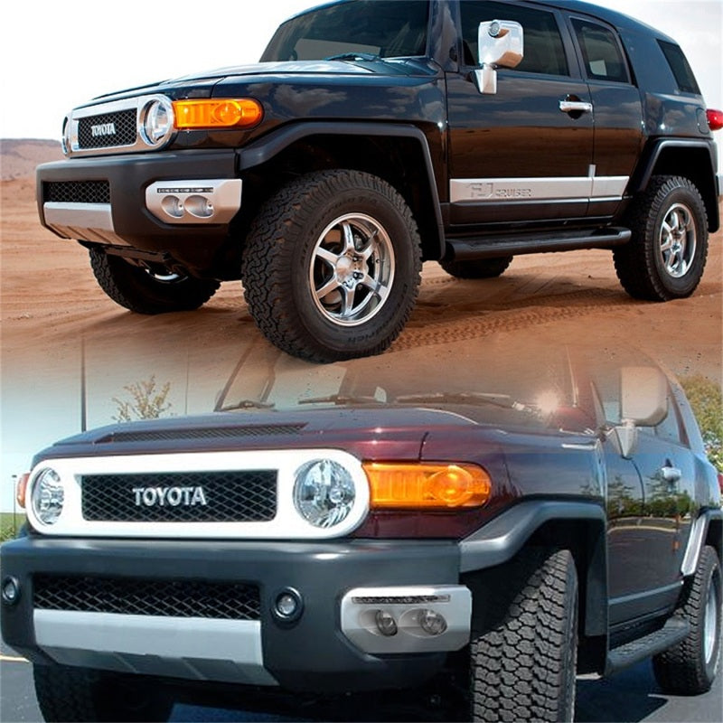 FR SPORT Spyder Toyota FJ Cruiser 07-14 Fog Lights W LED Daytime Running Lights w/swch- Clear...